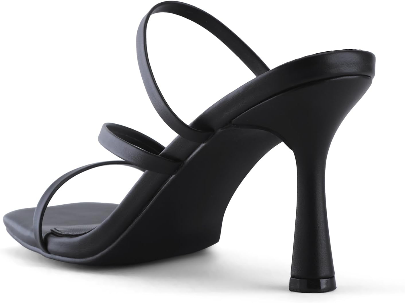 Shoe'N Tale Strappy Kitten Heels For Women Stiletto Mules Square Open Toe Slip On Sandals - Image 4