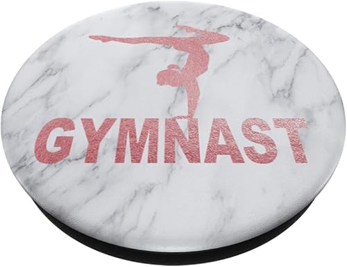 Miniatura 2 de Gimnasia de oro rosa, mármol de gimnasia  PopSockets Grip y soporte para teléfonos y tabletas