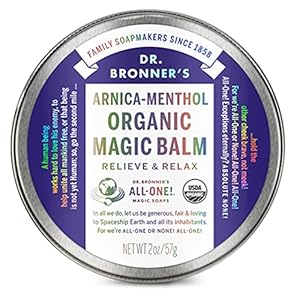 Dr. Bronner’s – Organic Magic Balm (Arnica-Menthol, 2 Ounce) – Made with Organic Beeswax and Organic Hemp Oil, Relieves and Relaxes Sore Muscles and Achy Joints, Moisturizes and Soothes Dry Skin