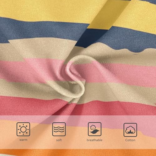 Colorful Stripes Panties for Girl Toddler Underwear Custom Cotton Florals Underpants Briefs 2t3