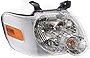 Evan-Fischer Headlight for EXPLORER 06-10 RH Assembly Halogen Clear Lens w/Bulb(s) Passenger Side