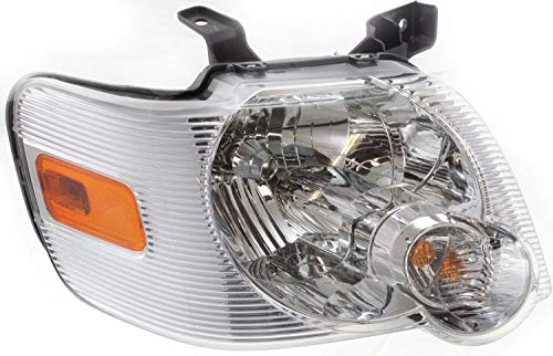 Evan-Fischer Headlight for EXPLORER 06-10 RH Assembly Halogen Clear Lens w/Bulb(s) Passenger Side