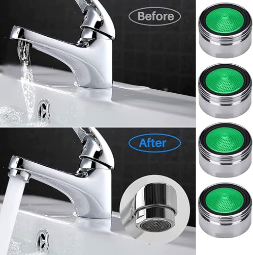 Image of TECHTEST Energy Saving Male Brass Shell Tap Aerator (PACK OF 1) 22 mm, Kitchen Water Saving Tap Filter Nozzle, Foam Tap Flow Control Cap,WATER AERATOR