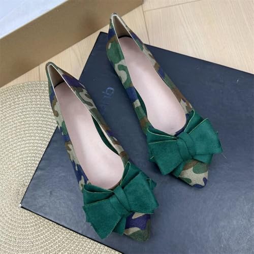 Image of TN TANGNEST Women's Flats Comfortable Dressy Slip On | Pointed Toe Bow Ballet Shoes, Business Casual Office Flats, Suede Flat Shoes
