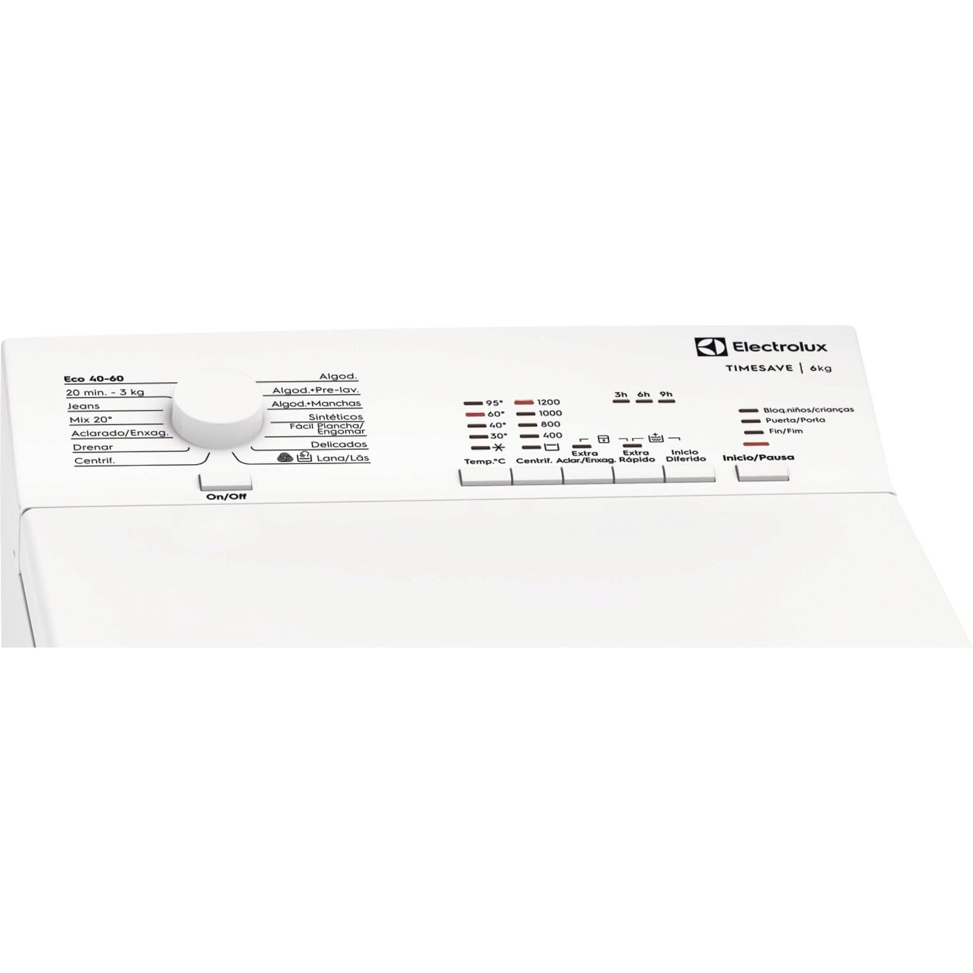 Electrolux EN5T8621NA – Lavadora Carga Superior Serie 500, Libre Instalación, 6 kg, 1.200 rpm, Clase A, AutoSense, Motor Inverter, Certificado Woolmark Blue