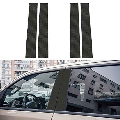 TOMALL Car Window Pillar Post Vinyl Stickers Compatible with Dodge Ram 1500 2500 3500 2009-2018 Carbon Fiber Window Column Stickers Overlay Wrap Trim Car Exterior Accessories Decoration (Carbon Fiber)