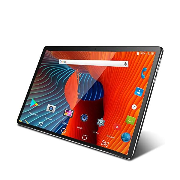 ZONKO Tablet 10 Inch Android 3G Phone Tablets with 32GB Storage Dual Sim Card 5MP Camera, WiFi, Bluetooth, GPS, Quad Core, HD Touchscreen, Support 3G Phone Call (Black)