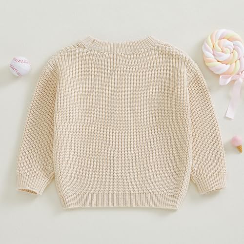 Kids Boys Girls Pullover Sweater Long Sleeve Crew Neck Baseball Embroidery Knit Top Fall Winter Clothes4