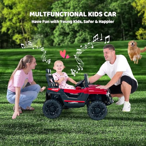 Image of Driving EV Cars for 1, 2, 3, 4, 5, 6 Years | Remote + Steering + Mobile App Control | Kids Jeeps (Entery Level Jeeps [2-6 Years]-Benz, Red)