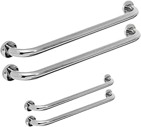 Kit 4 Barras de Apoio 40 e 60cm alça suporte Deficiente Idoso Inox Banheiro GT845 - Lorben