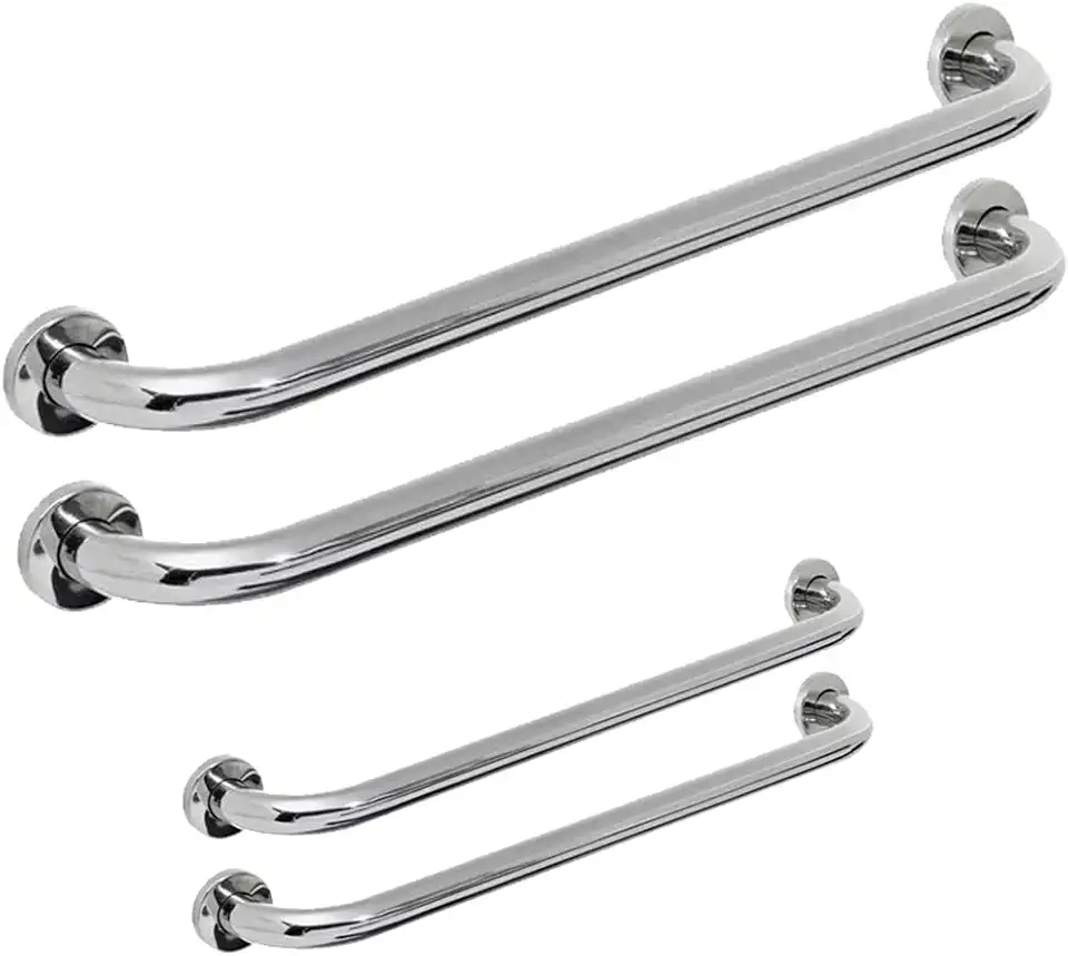 Kit 4 Barras de Apoio 40 e 60cm alça suporte Deficiente Idoso Inox Banheiro GT845 - Lorben