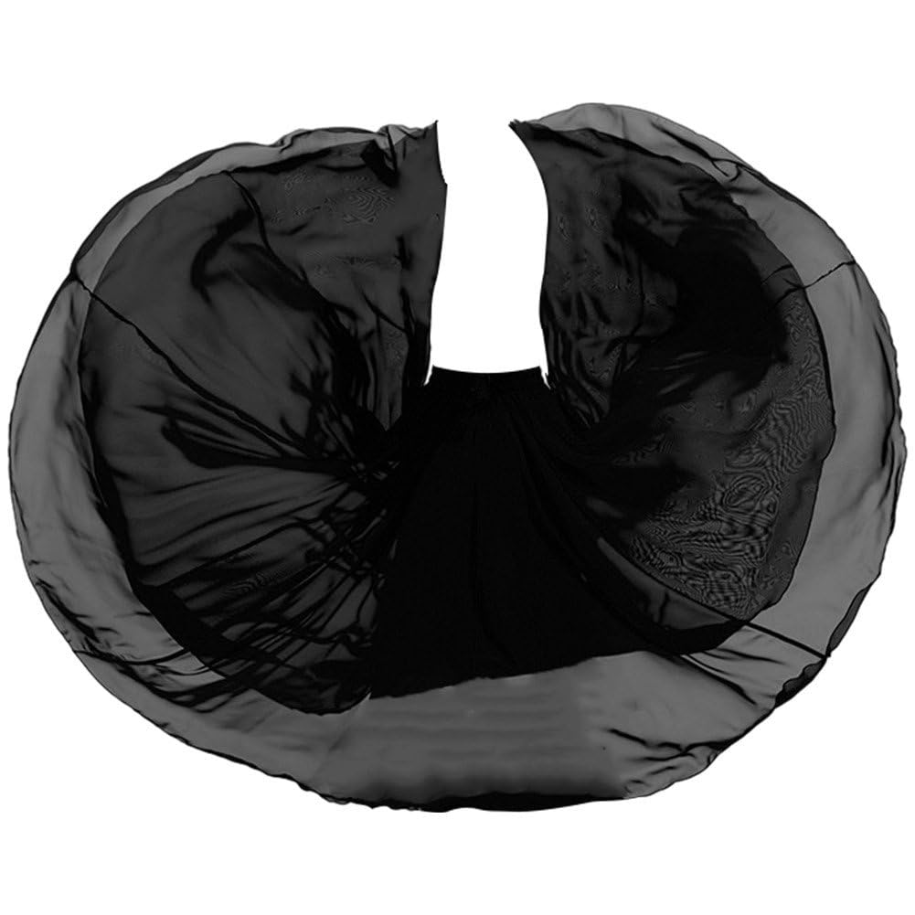 Jupe longue flamenco 720 degrés en satin élégante pour costume spectacle espagnol