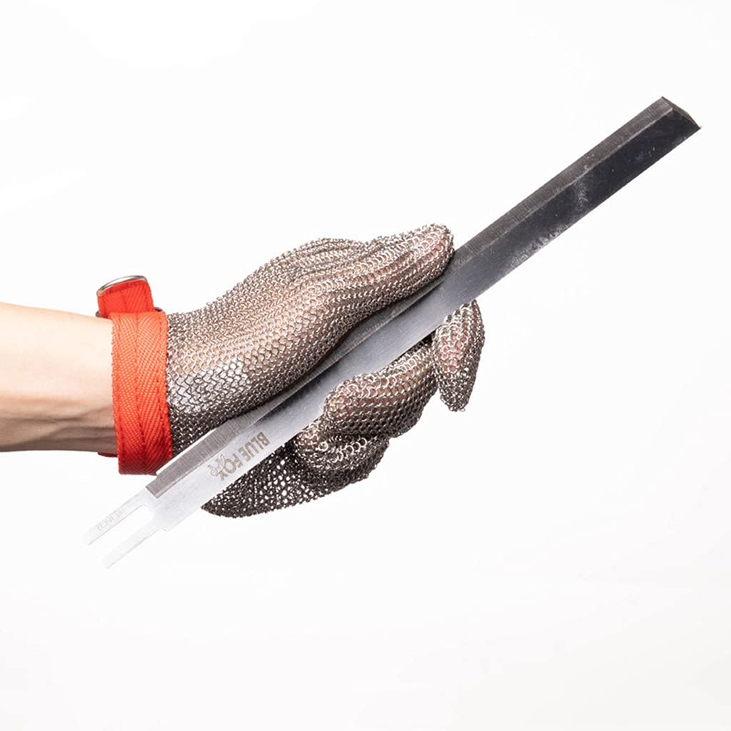 Rękawice odporne na przecięcie, 8 szt., metalowe druty, bezpieczne rękawice robocze do kuchni, ogrodu i uboju, ochrona oburęczna dla lewych i praworęcznych rąk