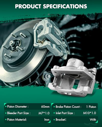 Image of SCITOO 19B6041 Front Left Disc Brake Caliper w /Bracket Fit For Lexus For GS300 2006,For Lexus For IS250 2009-2015, Single Piston
