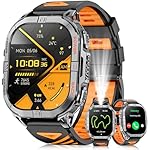 Joautrial Military Smart Watch for Men Built-in GPS with LED Flashlight Compass, 2.13" AMOLED Tactical Smart Watches with Answer/Make Calls, 3ATM Waterproof Fitness Tracker for iPhone Android (Black)