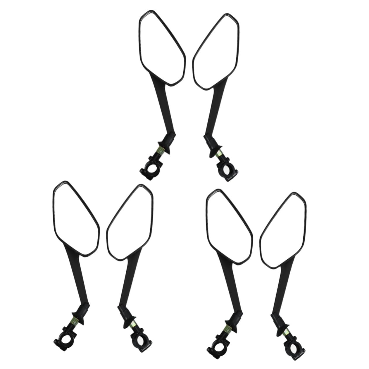 BESTonZON 3 Ensembles Set de Rétroviseurs de Vélo Ajustables Miroirs de Guidon Convexes pour Cyclisme Extérieur Accessoire Pratique pour Vélo