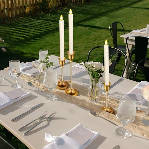 Candlestick Holders 6 PCS Metal Taper Candle Holders, KSWING Gold Candle Stick Holders Set, Perfect for Table Centerpiece Mantel Party Wedding Christmas Home Decor, Set of 6 by KSWING - Image 8