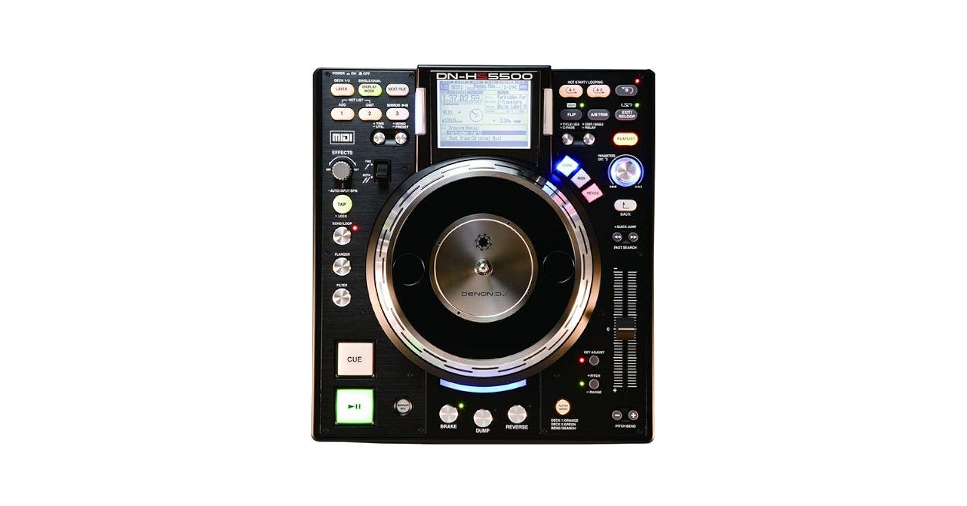 レア DENON ターンテーブルメディアプレーヤー DN-HS5500 DJ機材 Denon DN-HS5500 DJ Controller Turntable Dual Deck Media