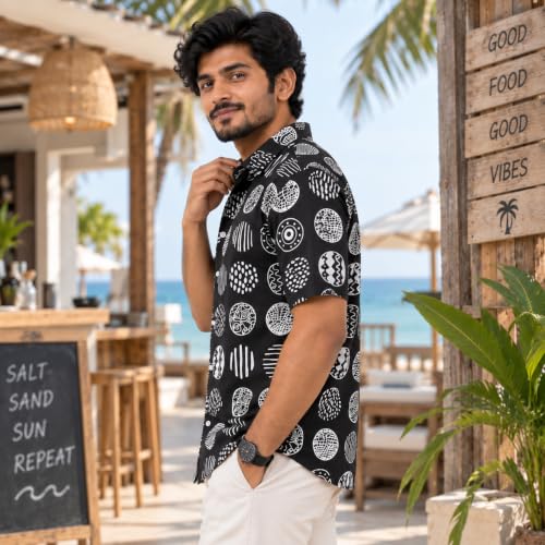 Image of BROWN CULTURE Printed Shirts for Men | Half Sleeve Shirt for Men | Cotton Half Sleeve | Cotton Blend Shirts for Men's | Casual Printed Shirt | Stylish Everyday Wear