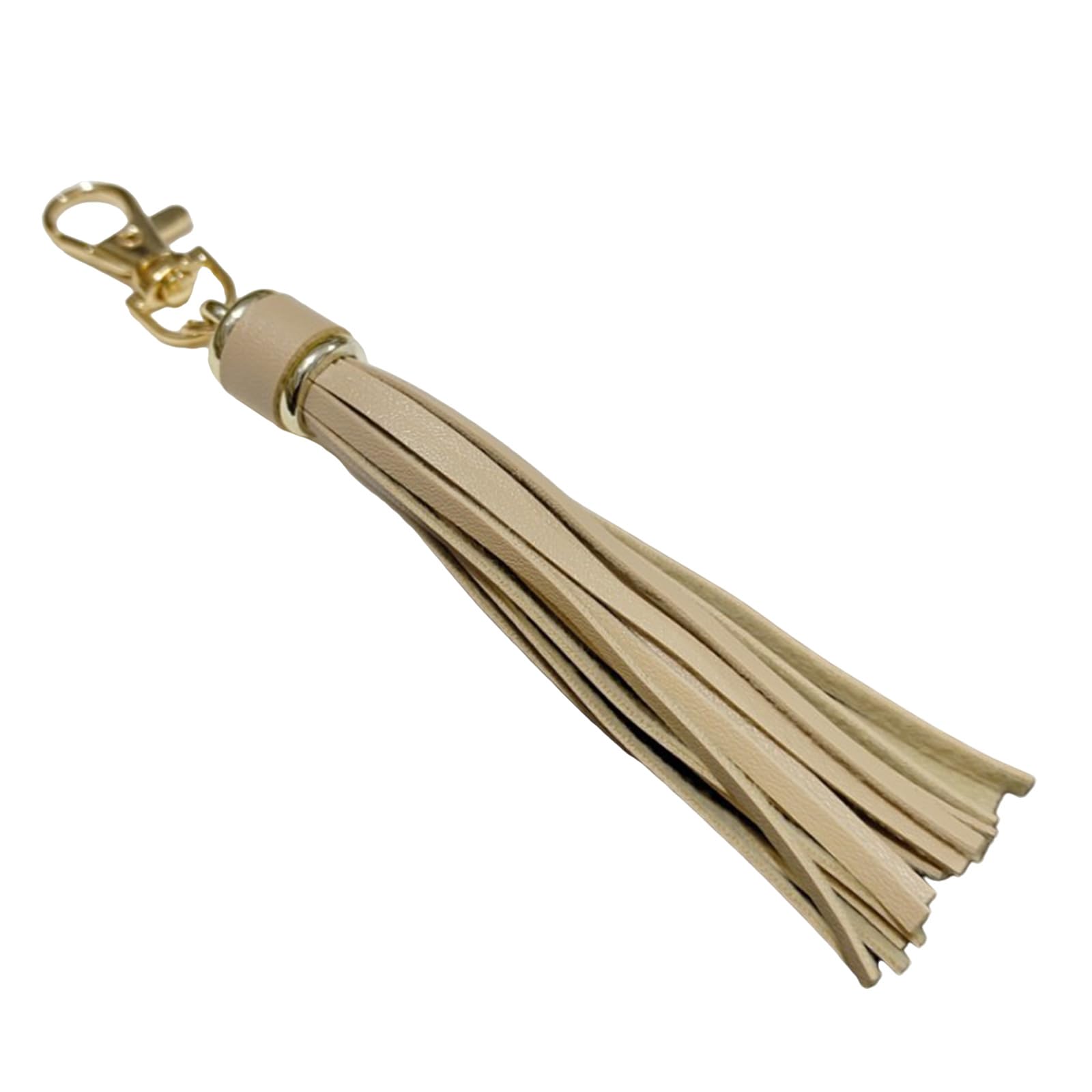 MICFENY Handmade Tassels Keychain Bag Charm Stylish PU Leather Tassels Keychain Pendant With Metal Rings For Secure Attachment