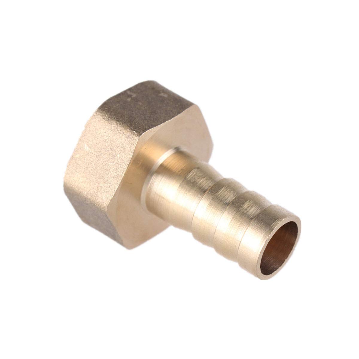 Geeyu ZHaonan-Brass Hose, 6/8/10/12/14/16/19mm Barb Tail 1/8" 1/4" 3/8" 1/2" 3/4" 1" BSP Female Thread Connector,Brass Hose Fitting, water hose fittings (Size : 8mm Barb, Thread Specification : 1/4")