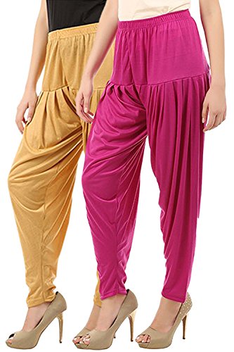 Image of Buy That Trendz Women's Relaxed Fit Viscose Dhoti Patiyala Salwar Harem Bottom Pants