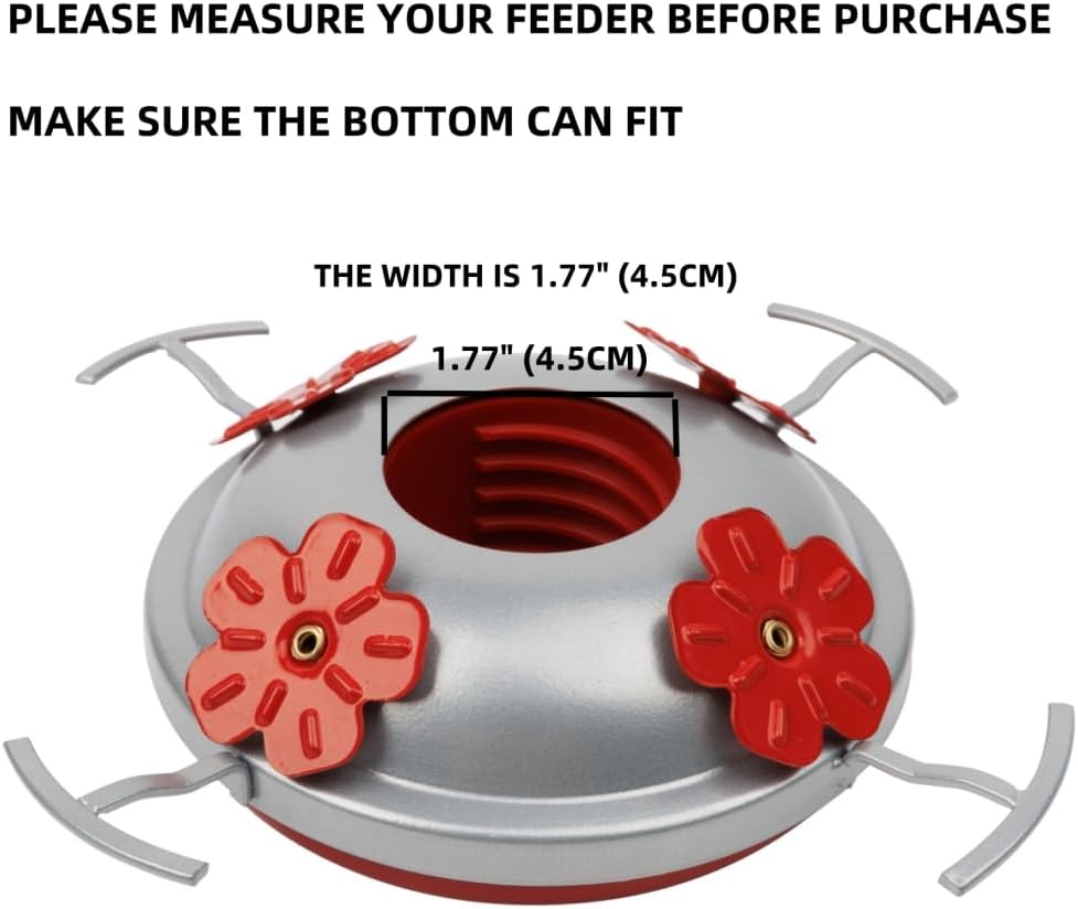 Hummingbird Feeder Bottom Replacement Parts Base Set Includes Feeder Base, Replacement Seal Rings Moat Hook and Brushes (12 Pack)