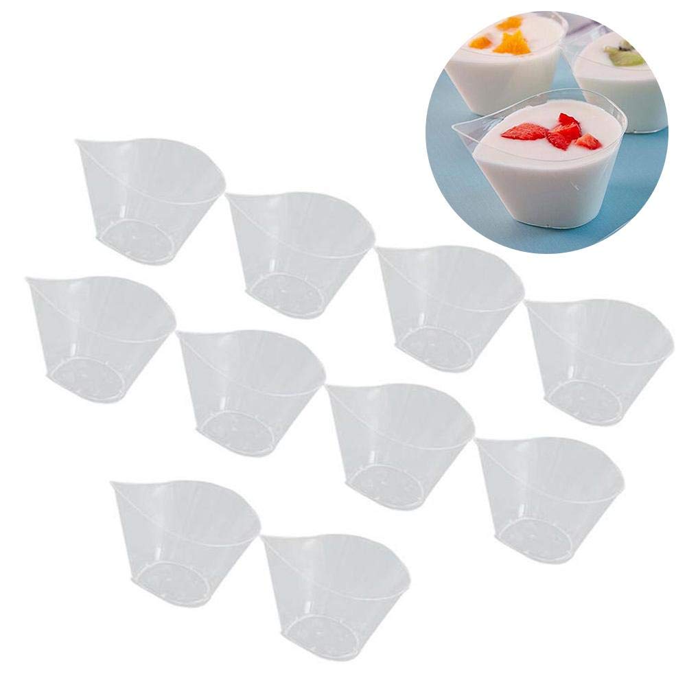 Plastic Dessert Cups 10 Disposable Cups Plastic Bowl Ice Cream Cup Container Cafe Restaurant Household 120ml Dessert Bowls