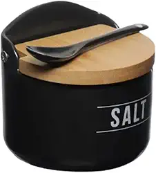 Haüskraft -Saleiro de porcelana Manhattan preto 290 ml