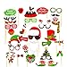 himsyuden クリスマス飾り フォトプロップス 32点セット 写真撮影 変装道具 パーティー 前撮り おしゃれ 誕生日小道具 パーティーグッズ 披露宴 二次会 誕生日 クリスマス 写真小道具