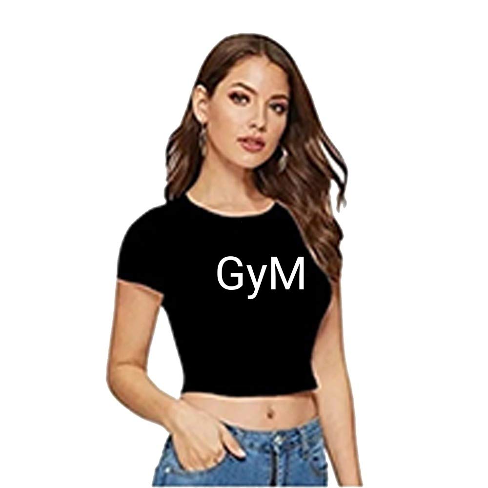VfashionGmy crop tops black girls cotton womens