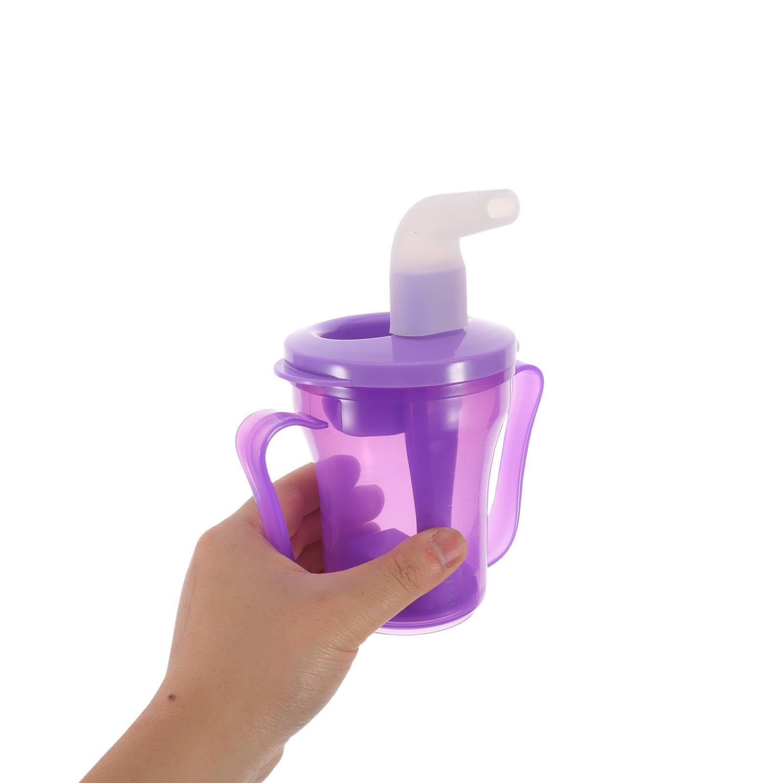 GALPADA Anti Erstickungs Trinkbecher aus Kunststoff 8,45oz für Senioren und Schlaganfallpatienten mit Griff Auslaufsicher und Geeignet für Bettpflege