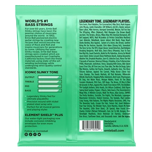 Image of Ernie Ball Hyper Slinky Nickel Wound Bass Guitar Strings, 40-100 Gauge (P02841)