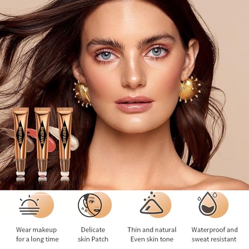 3 Pcs Contour Stick, Makeup Set - Liquid Contour, Liquid Highlighter, Liquid Blush - Long Lasting Natural Weightless Buildable Contour Wand Liquid Bronzer Beauty Wand Highlighter Makeup - Image 5