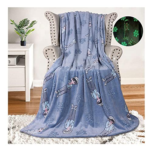 Couverture phosphorescente cadeau fille garçon plaid doux flanelle #E
