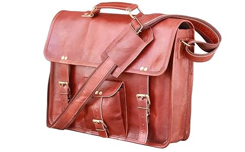 Sacoche Besace En Cuir Véritable American Blue - 11x9x3 Pouces