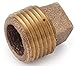 Anderson Metals 738109-08 Pipe Plug, Rough Brass, 1/2 in. - Quantity 5