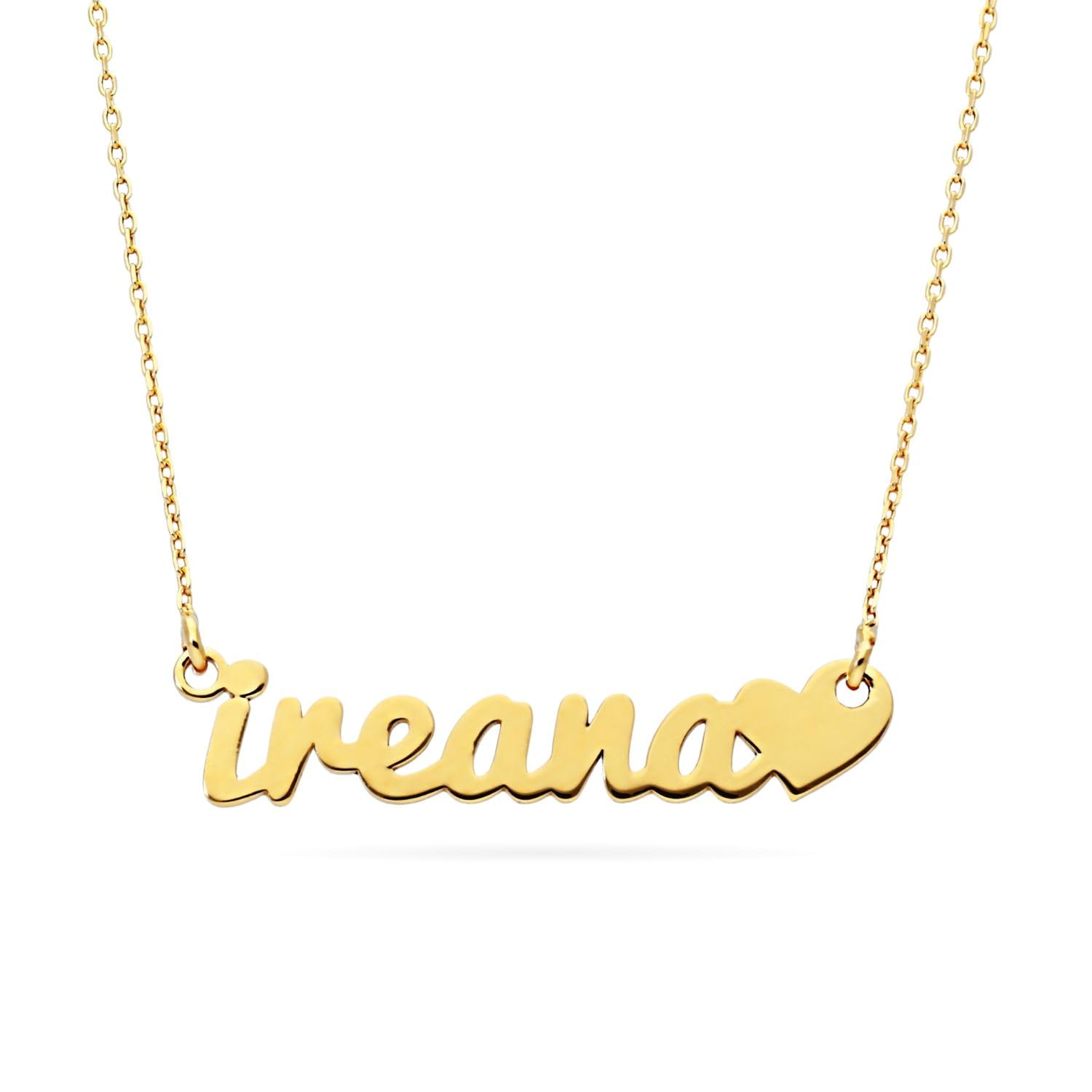 Collar con Nombre Personalizado en Plata de Ley 925 | Joya Artesanal Hecha en España | Regalo para Mamá, Abuelas y Amigas (Love Oro)