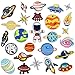 Jinlaili 26 Piezas Patch Sticker, Parche Termoadhesivo, Astronauta Parche, Planeta Espacio Parche Bordados, Costura de Apliques Decoración DIY para Ropa, Jeans, Mochila, Gorras