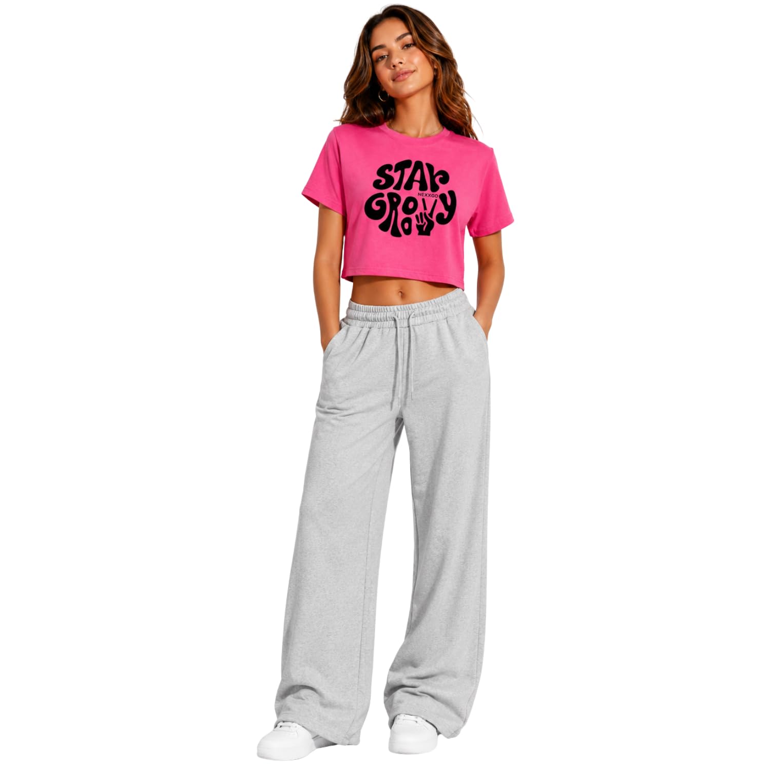 Women Crop Tshirts and Lower Cotton Co-Ord for Women | Crop Top Half Sleeve T-Shirt with Track Pants | Casual Lounge Wear Tracksuit |Summer Gym Wear-picture-28