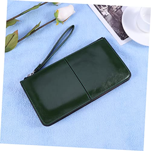 Women Wallet Zipper Buckle Clutch Purse High Capacity Handbag for Daily Use Dark Green Versatile Zip Closure Design4