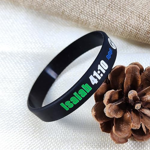 Christian Bracelets for Men Women Bible Verse Wristbands with Scripture Christ Cross Silicone Bracelet Faith-Based Religious Jewelry Easter Baptism Inspirational Gifts3