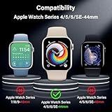 UniqueMe for Apple Watch Series SE/6/5/4 Screen Protector 44mm - 2 Pack [Strong Asorption] [Ceramic Film Not Glass] Bubble-Free Anti-Scratch HD Clear Cover Soft Film iWatch Easy Installation - Image 2