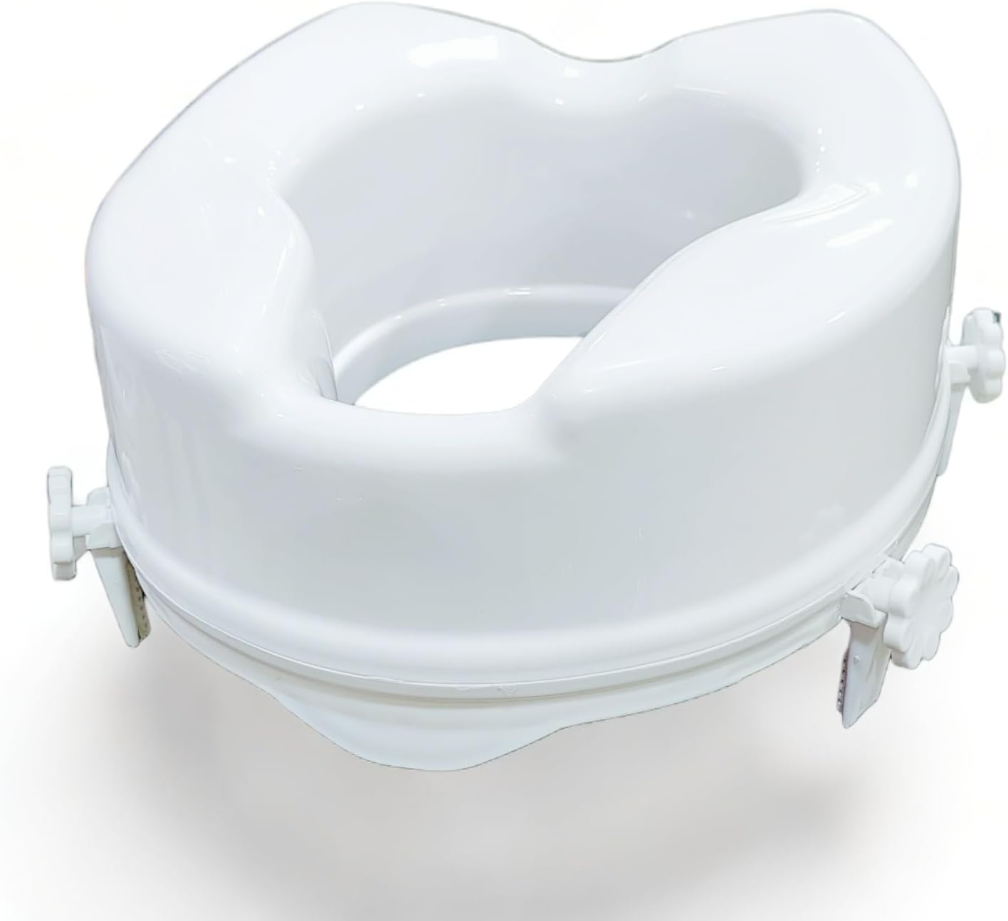VEAYVA Raised Toilet SEAT 6 INCH | Commode Elevator | Commode Raiser 6 INCH 4 Clips ADDS More Stability and Safety