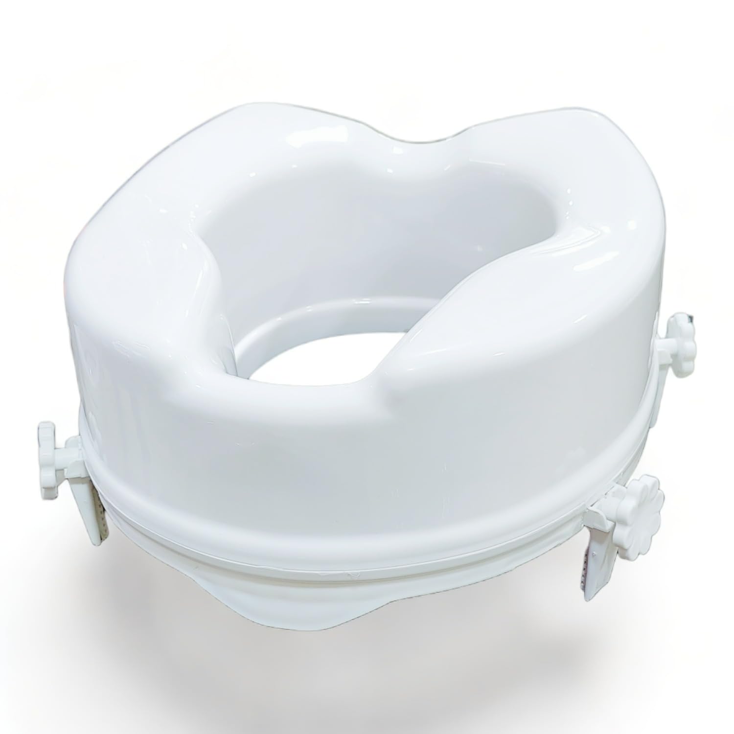 Veayva commode seat elevator raiser 4 inch | commode elevator 4 inch with 4 Clips | premium toilet seat raiser with spider grips