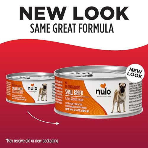 Image of Nulo Small Breed Grain-Free Turkey & Lentils Recipe Adult Wet Canned Dog Food 5.5 Ounce, 24 Cans