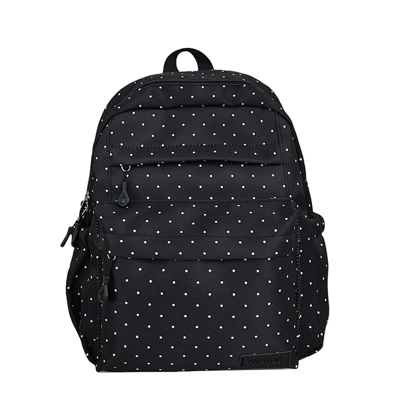 Linda mochila estética de bolinhas, mochila escolar de grande capacidade, impermeável, mochila de viagem para estudantes do ensino fundamental e médio
