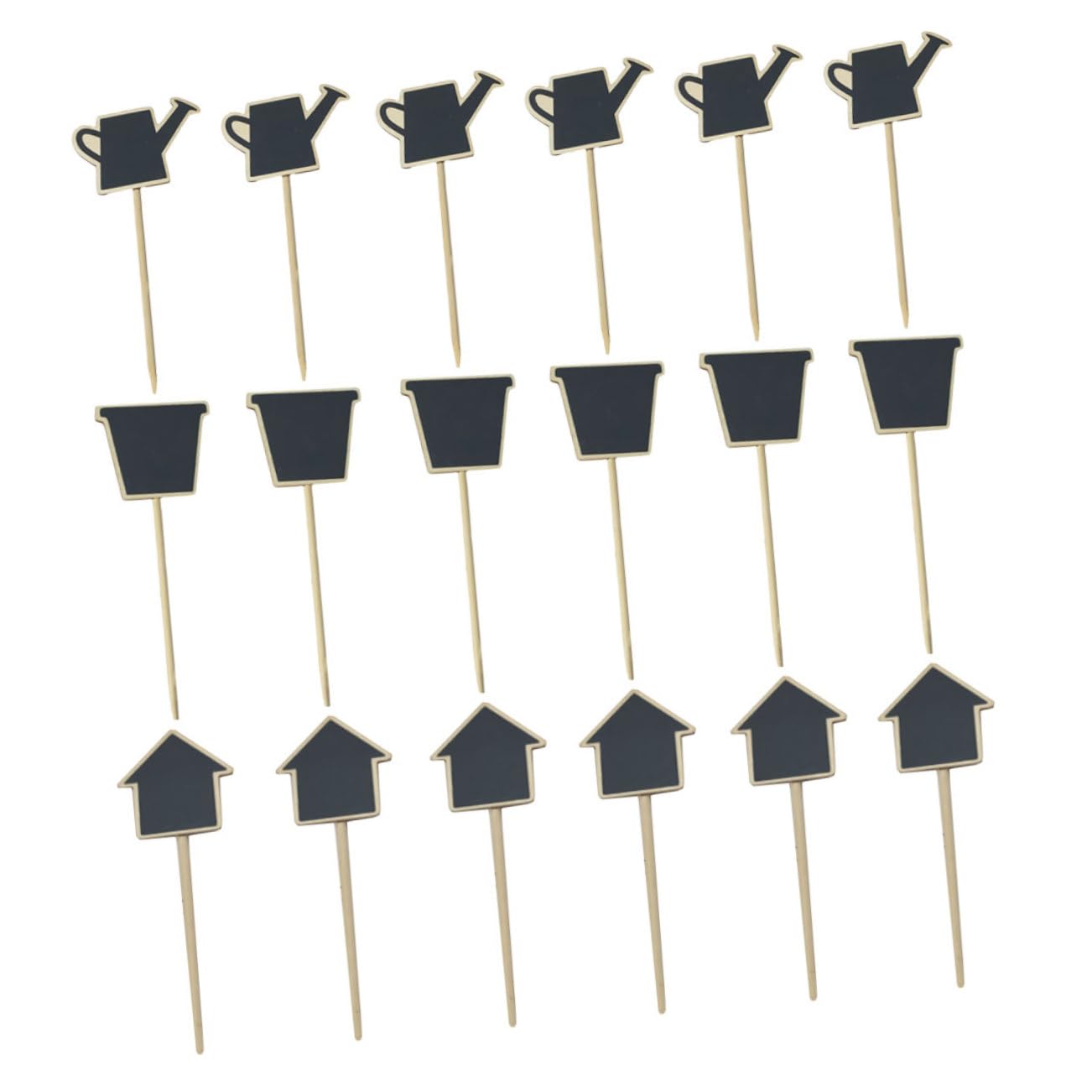 NUOBESTY 30Pcs Mini Chalkboard Signs for Garden Plant Labels Adorable DIY Message Toppers Craftsmanship Easy to Use with Sticks for Home Decor