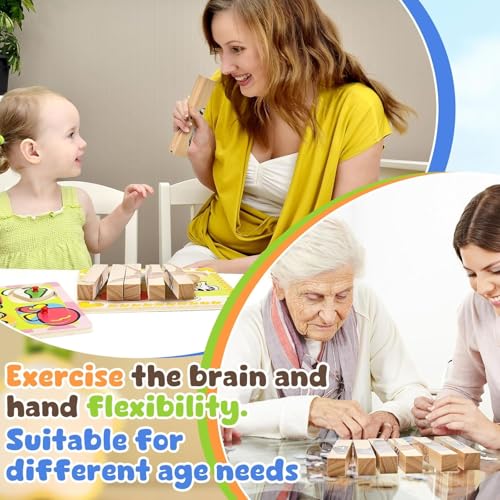 Image of Wooden Animal Puzzle Toy for Kids | Montessori Educational Toy for Toddlers | Learning Block Game for 2-6 Years Boys & Girls | Eco‑Friendly Wooden Toy Gift Set for Preschool Education