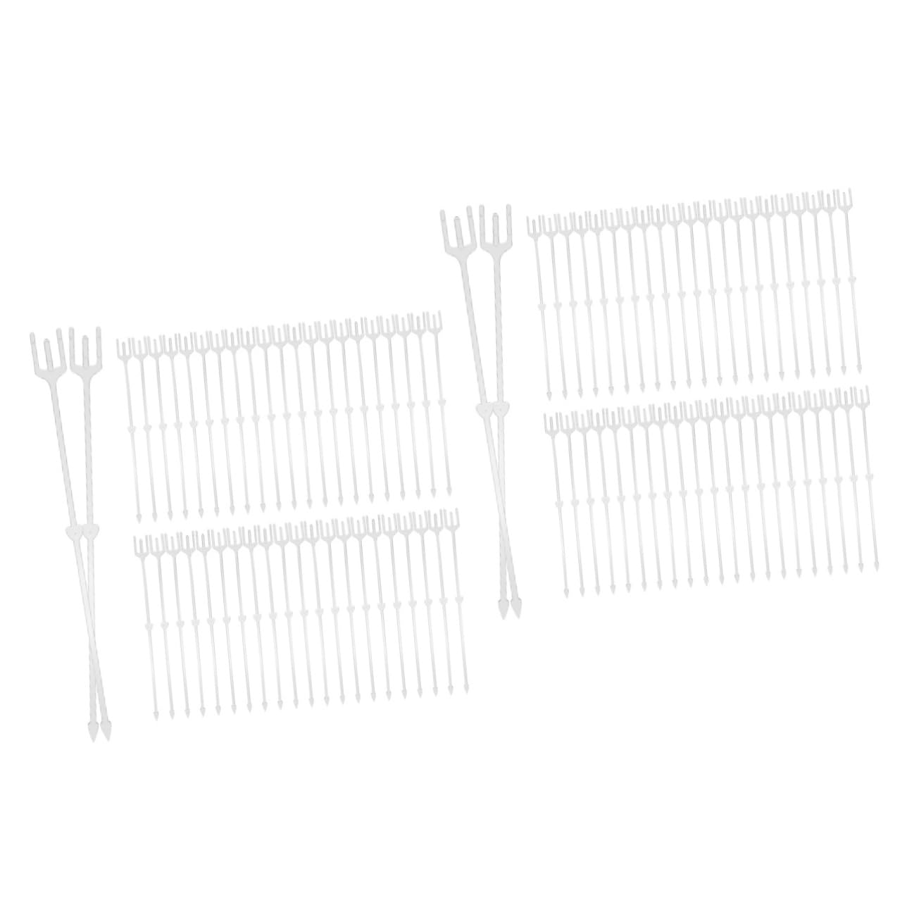 Clips para tarjetas de arreglos transparentes y discretos picas de plástico 2 piezas